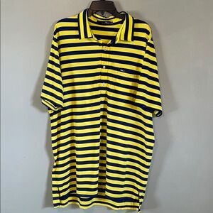 Ralph Lauren X Golf Striped Yellow and Black Polo Shirt XXL